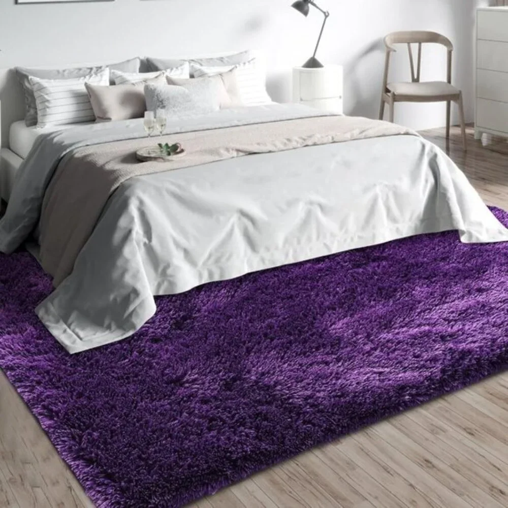 New 5x8 Purple Shag Rug, Ultra Soft Fluffy Carpet for Bedroom, Dorm & Kids’ Room